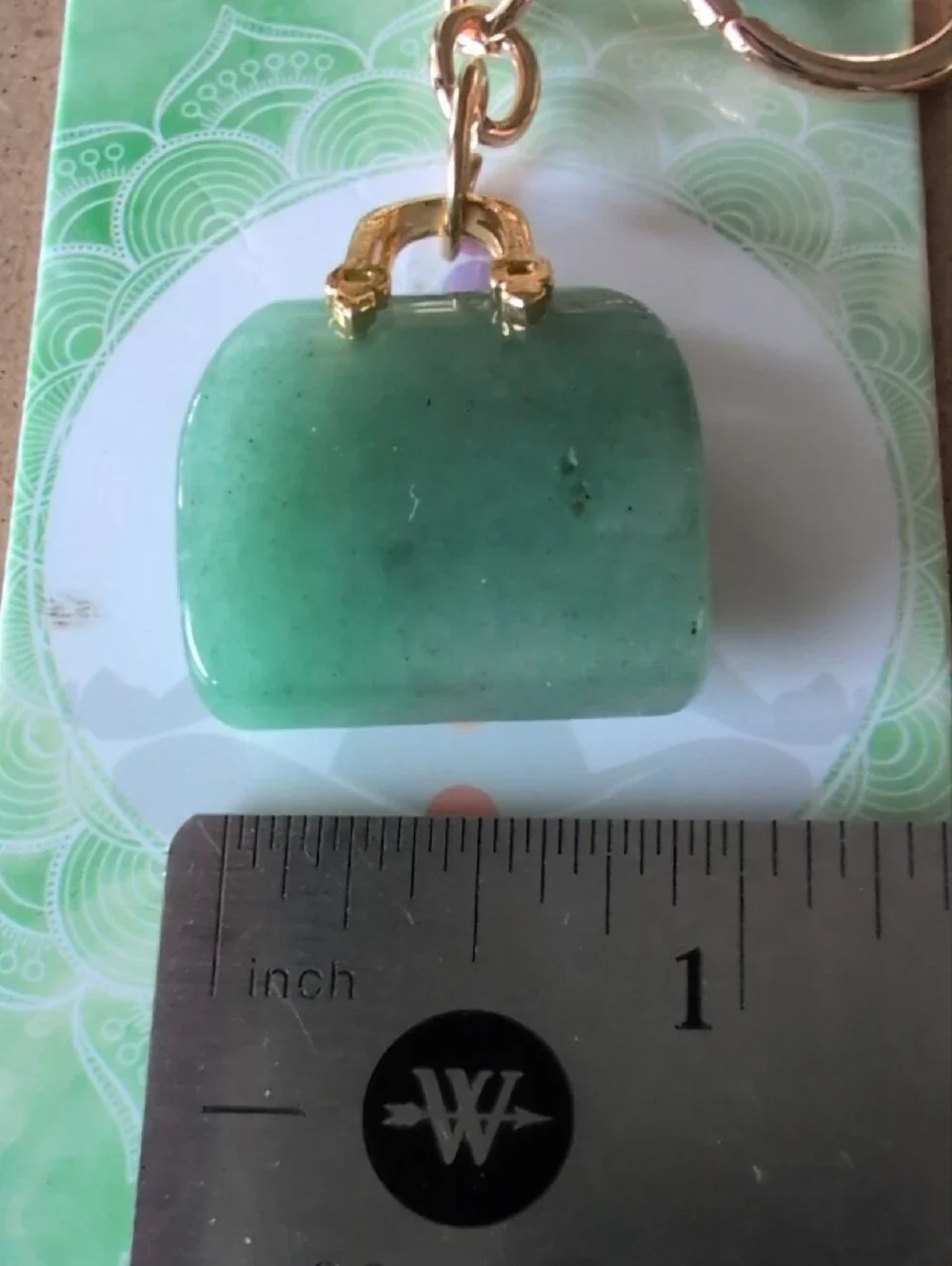 Jade Balance Green Jade Bag Charm Keychain